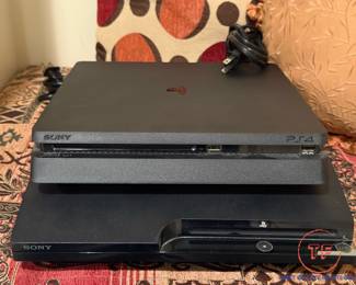 Vintage PS3 and PS4 Consoles