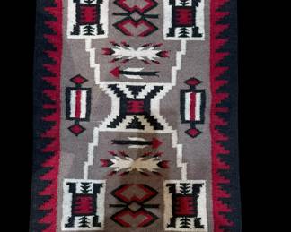 Mexican Saddle Blanket Navajo Style Weaving Rug (37"x24")