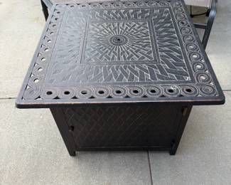 Fire Sense Outdoor Patio Cast Aluminum Fire Pit