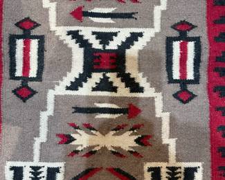 Mexican Saddle Blanket Navajo Style Weaving Rug (37"x24")