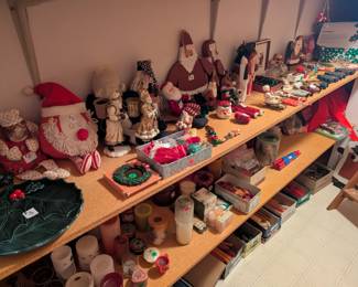 More Christmas Decore Galore and lots of candles.