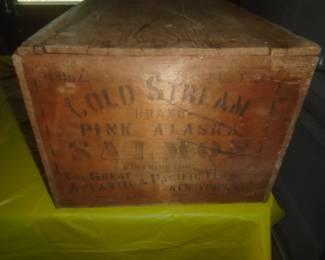 wooden advertising box