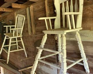 Wooden high chairs