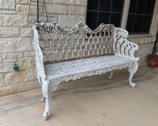 cast iron outdoor bench