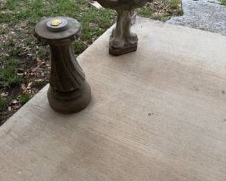 birdbath and another stand for birdbath