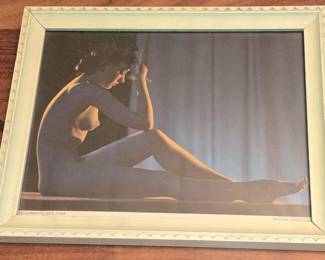 1930's FRAMED NUDE ART PRINT