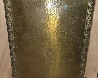 1920's FIGURAL BRASS FIREPLACE SCREEN