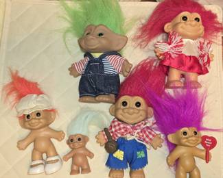 COLLECTION OF TROLL DOLLS
