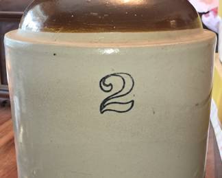 ANTIQUE WESTERN STONEWARE 2 GALLON JUG