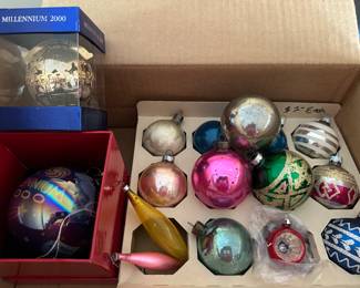 Vintage and Millenium Ornaments 
