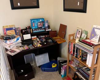 Office Items, Desk, Books