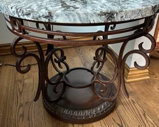 Custom Stone/Iron Accent Table