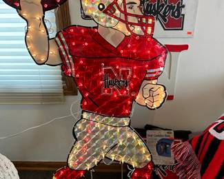 Animated Husker Lighted Football Player