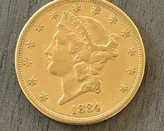 1884 S $20.00 Gold Coin
