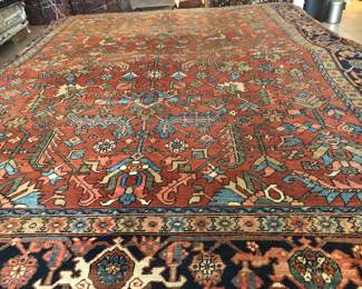 Antique Persian Heriz circa 1900 with gorgeous colors
11.6 ft by 9 ft