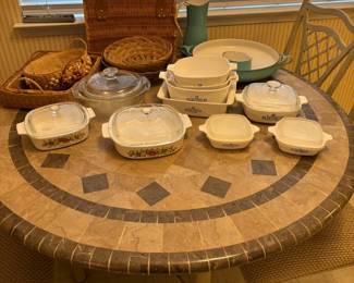 Corning Ware, Blue Cornflower and Spice of Life Patterns