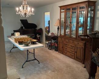 Solid Oak China Cabinet