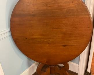 Teak wood drop leaf table.