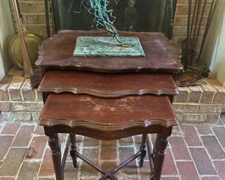 Mahogany nesting tables.