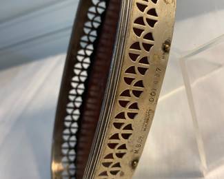 1919 antique silver nickel tray. 