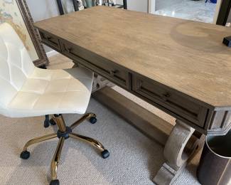 Desk w 3 drawers and office chair