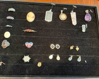 Rings, Pins, Pendants and earrings