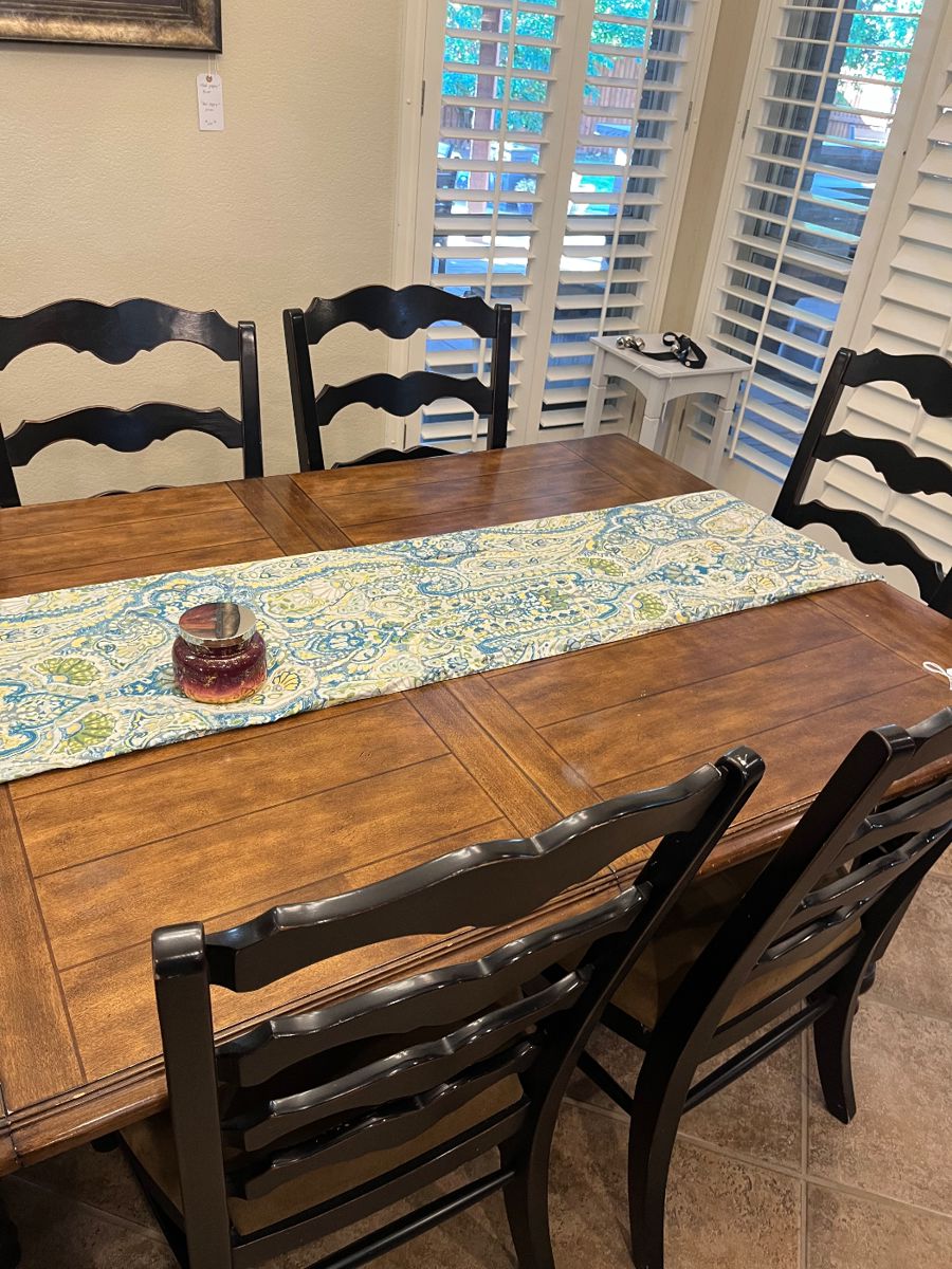 Dining table and chairs