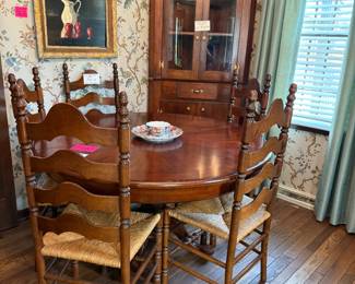 Round dining table 54" with 22" leaf