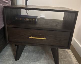 Wood nightstands with soft close drawers