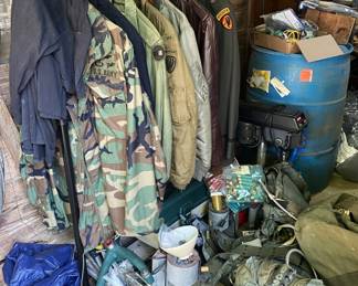 military uniforms and gear