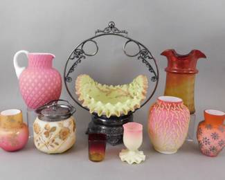 Over 150 pcs. of Victorian art glass