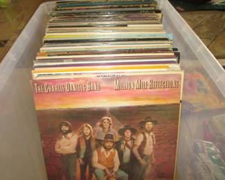 Box of mostly rock records *Vinyl