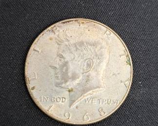1968 D Kennedy half dollar