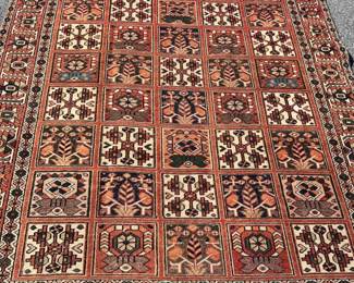Wool paneled rug from Pakistan