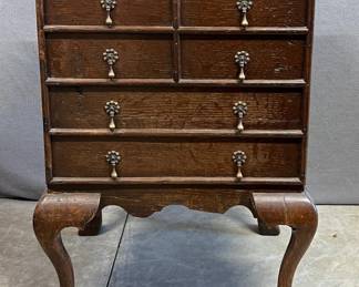 Oak French bottle case