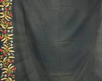 Incredible wool embroidered table cloth