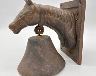 Cast iron horse dinner bell