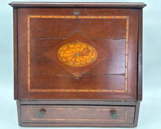 Table top cherry slant top inlaid desk