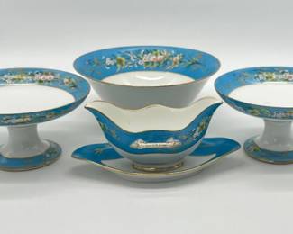 Lots of serving pieces, place settings for 12-15