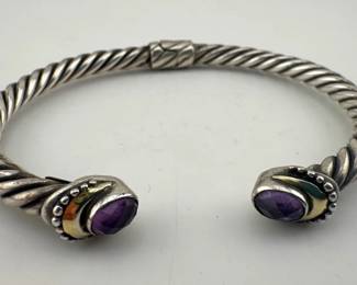 Samuel Benham 18kt, sterling cuff