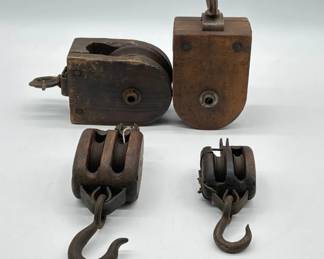 Antique pulleys