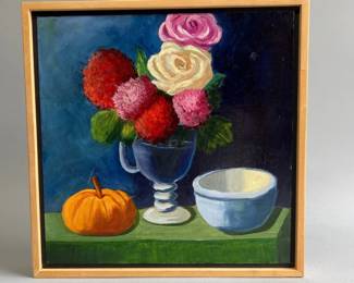Oil on board still life by Patsy Pulley, Richmond artist