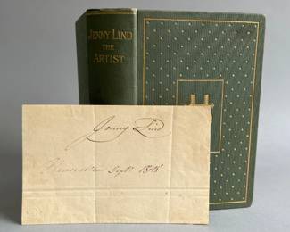 Autograph and biography on Jenny Lind