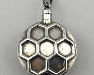 Perfume flask in sterling