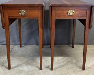 Pair of walnut Pembroke tables