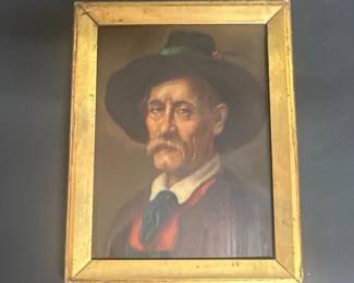 Oil on panel of Tyrollean gentleman