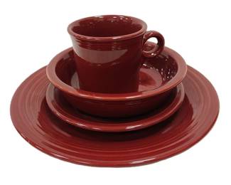 FIESTA RED DINNERWARE PLACE SETTINGS - NEWER AND OLDER MARKS