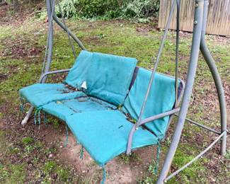 Metal swing bench
