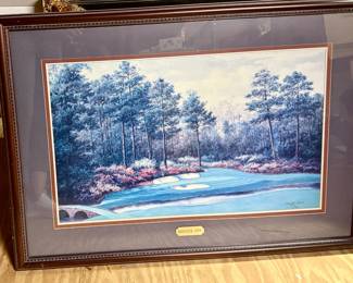 Framed print "Augusta 12th" numbered and signed by Charles Beck (#442/1950)