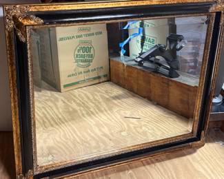 Large framed wall mirror
